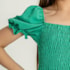 Vestido infantil rodado verde tiffany