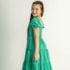 Vestido infantil rodado verde tiffany