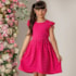 Vestido infantil rosa mini poá