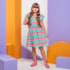 Vestido infantil sol com babado