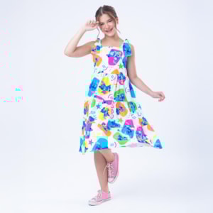 Vestido infantil Stitch Colorido