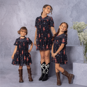 Vestido Infantil Tule Raposa