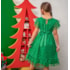 Vestido infantil tule verde poá