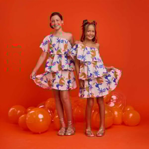 Vestido infantil Um Ombro Tucano