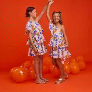 Vestido infantil Um Ombro Tucano