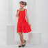 Vestido infantil vermelho rodado