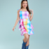 Vestido Infantil Xadrez Azul e Rosa