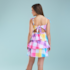 Vestido Infantil Xadrez Azul e Rosa