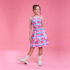 Vestido Infantil Xadrez Laço